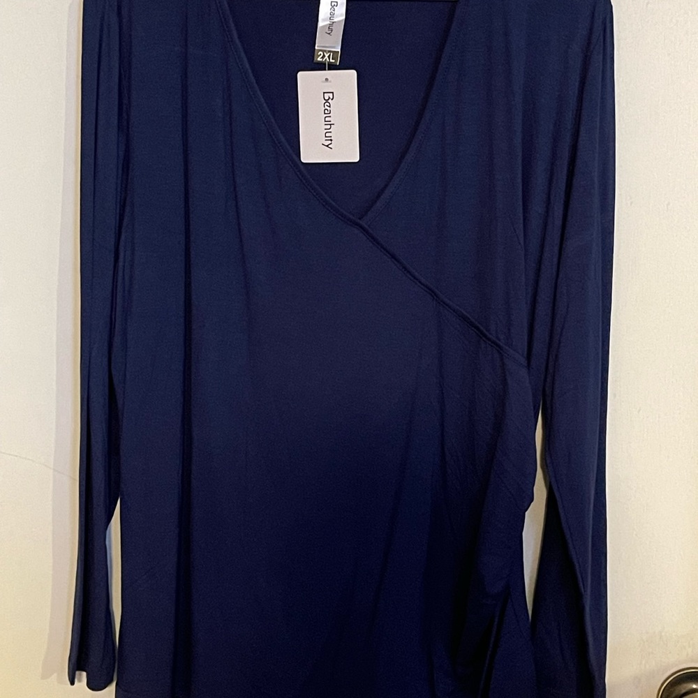Blue long sleeve blouse